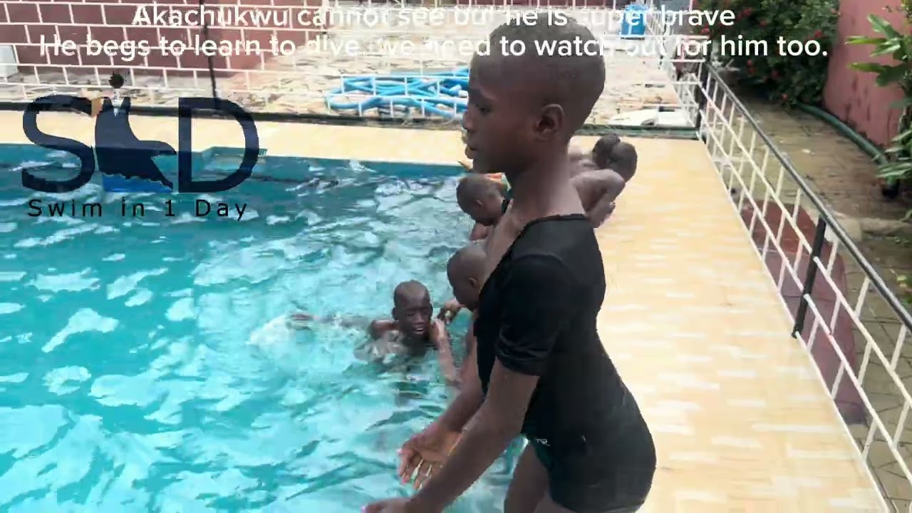 Meet our blind swimming visionary, he can not see but certainly has vision