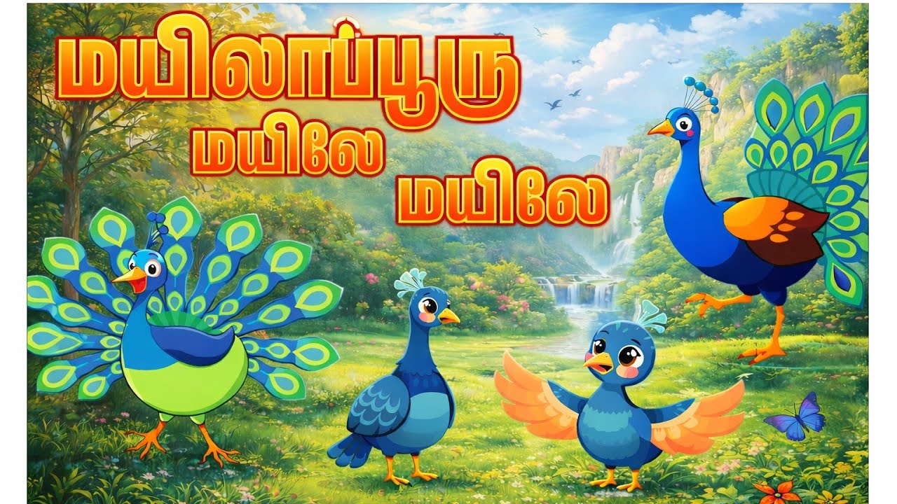 மயிலாப்பூரு மயிலே மயிலே | Tamil Kids Song | Peacock Rhyme for Children