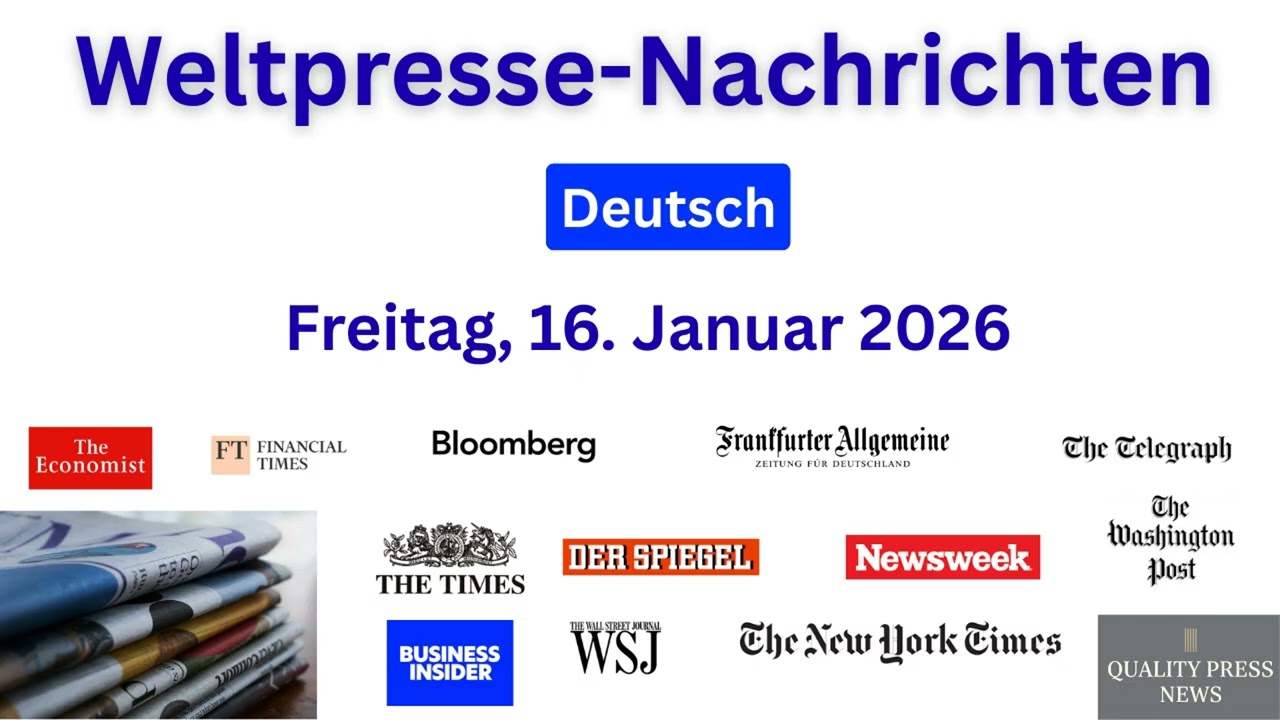 Tägliche globale Presseberichte | 16.01.2026