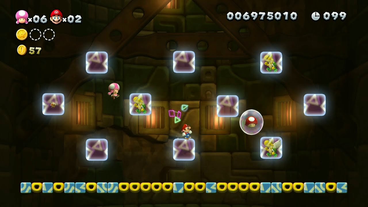 Súper Mario Brother's U Deluxe - Torre de elevadores deslizantes