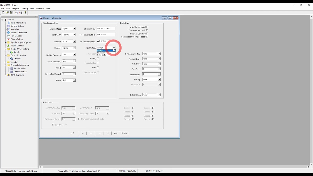 DMR Tutorial: Simplex Channels