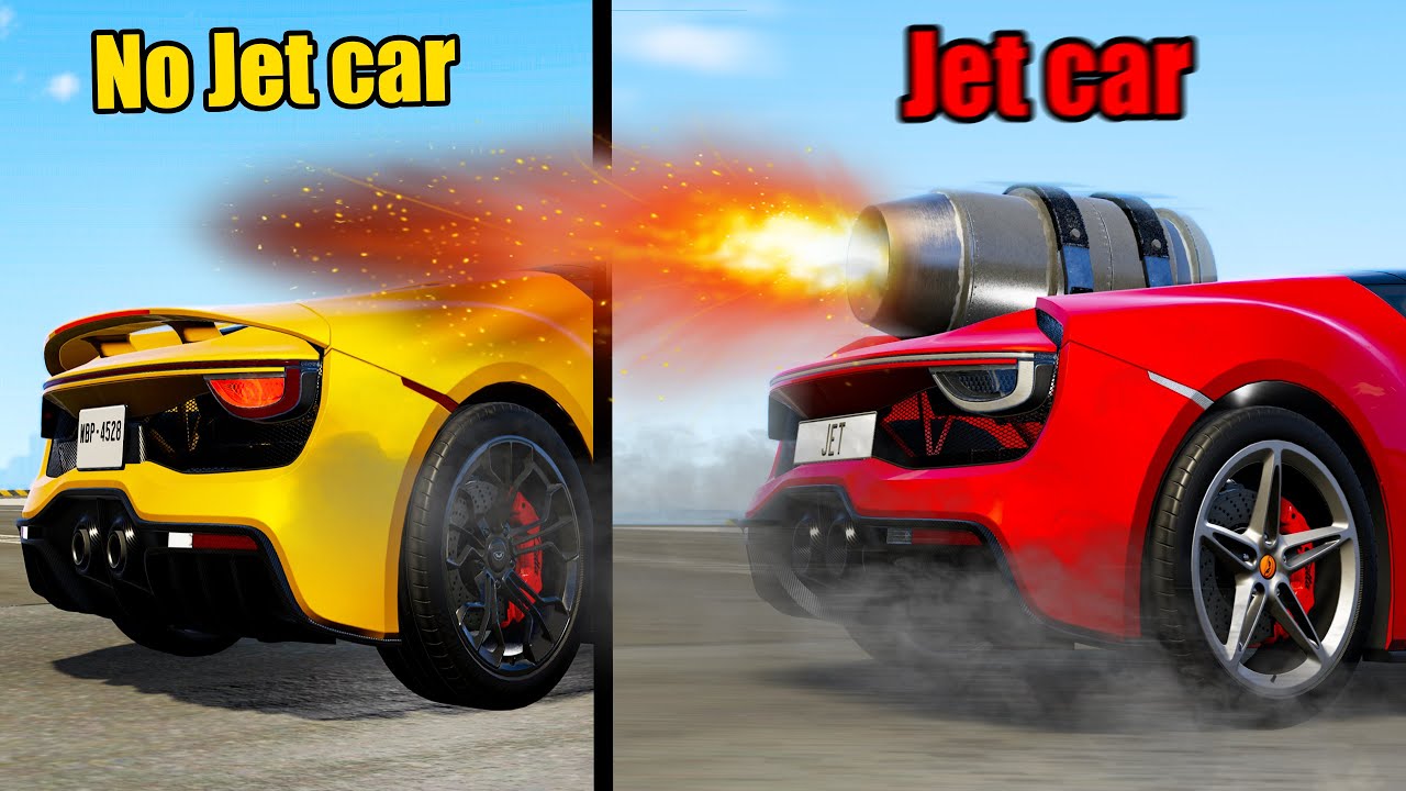 Jet Car vs No Jet Car - Beamng drive