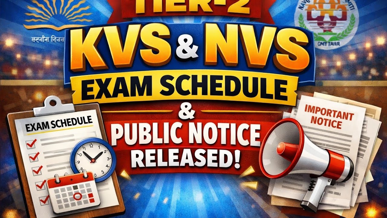 KVS and NVS Tier-2 Exam Schedule