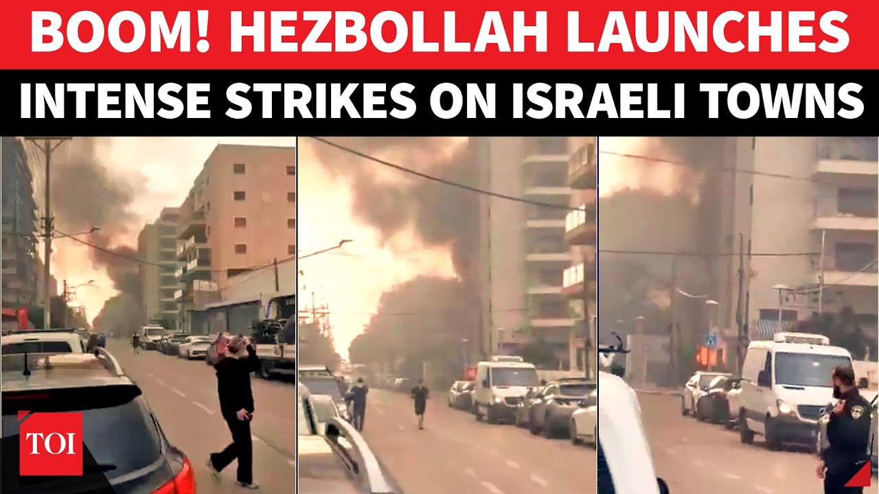 ON CAM: Israeli Town In Flames; Huge Air Attack By Iran Ally Bleeds Nahariya | WATCH