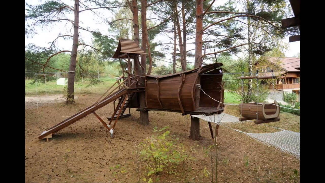 Детская площадка в лесу!