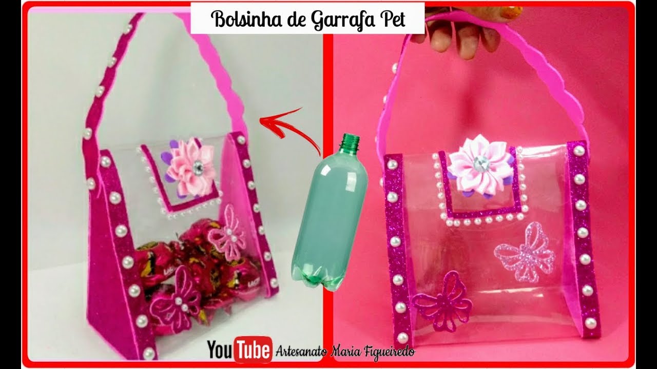 DIY - Bolsinha de GARRAFA PET 💖