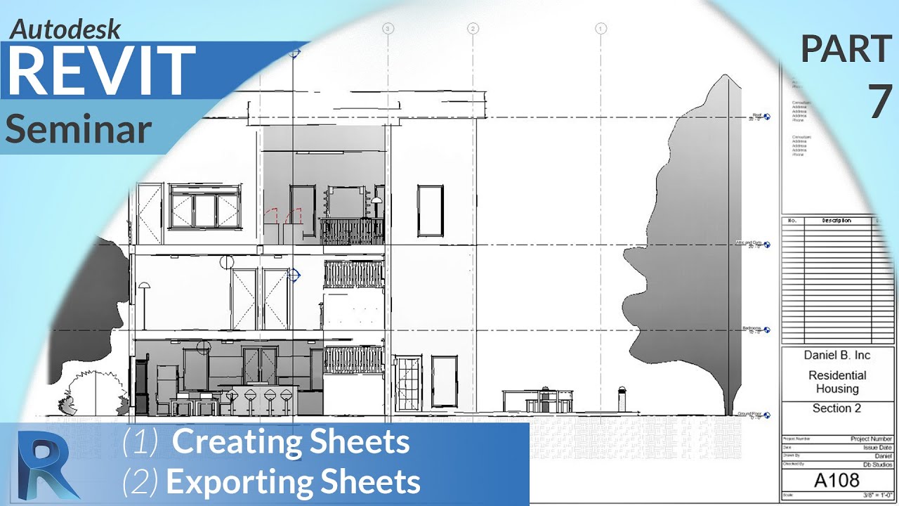 Revit Intro Tutorial - Setting up Sheets & Exporting Drawings (exporting glitch) - Part 7 Final