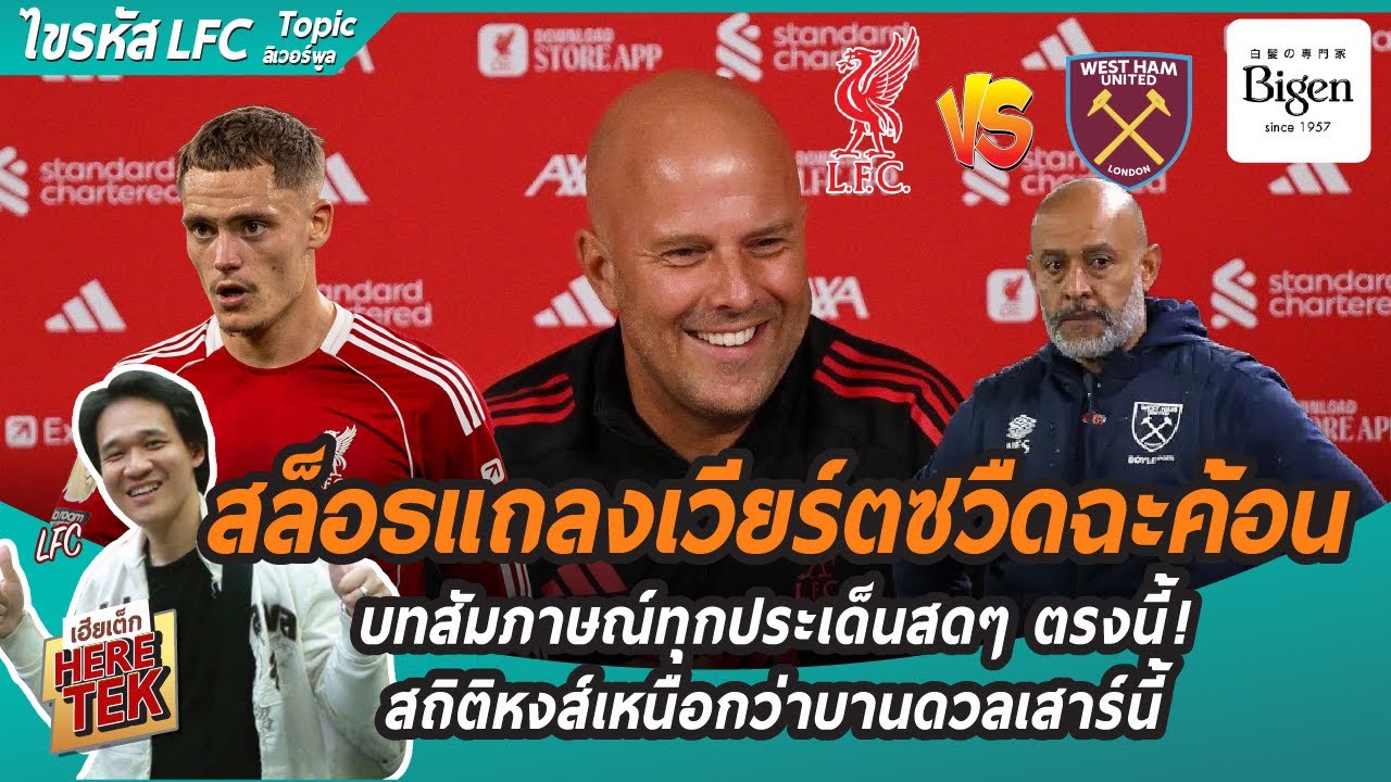 สล็อธแถลงเวียร์ตซวืดฉะค้อน บทสัมภาษณ์ทุกประเด็นสดๆตรงนี้! สถิติหงส์เหนือกว่าบานดวลเสาร์นี้