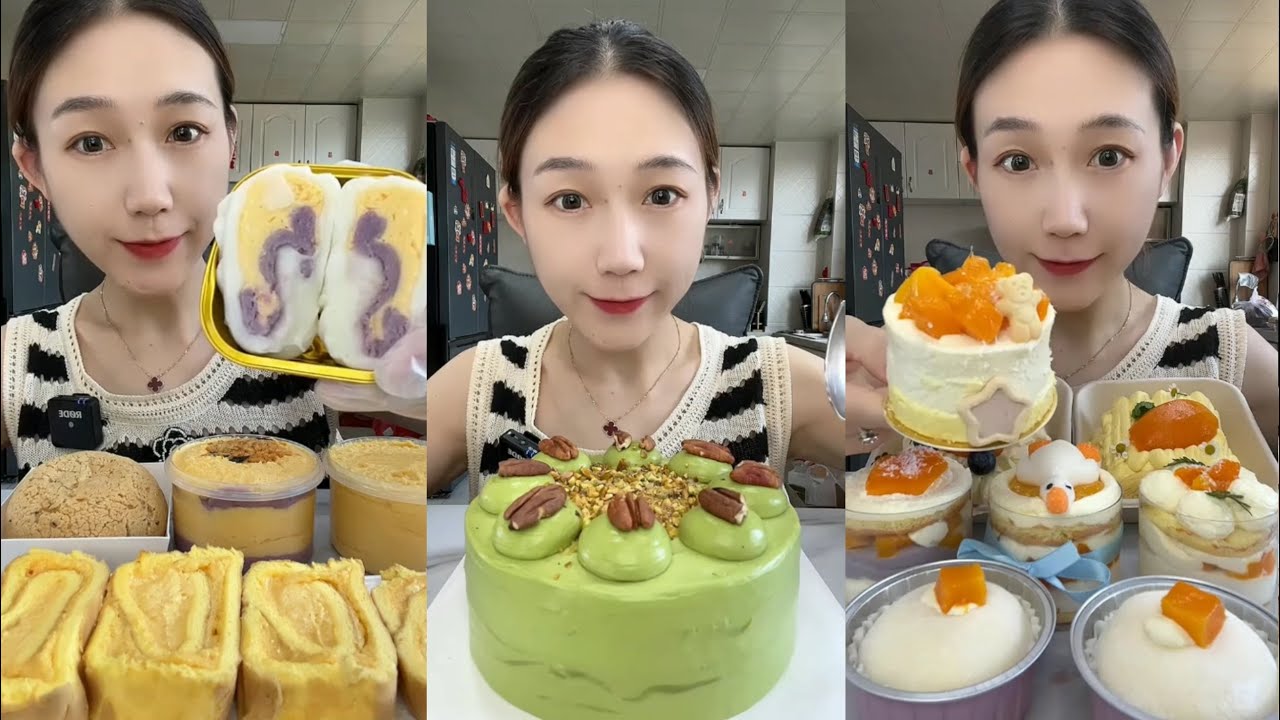 ASMR 🥭 Mango Treats, Pistachio Crepe Cake & Custard Desserts | Soft & Satisfying Eating Sounds #asmr