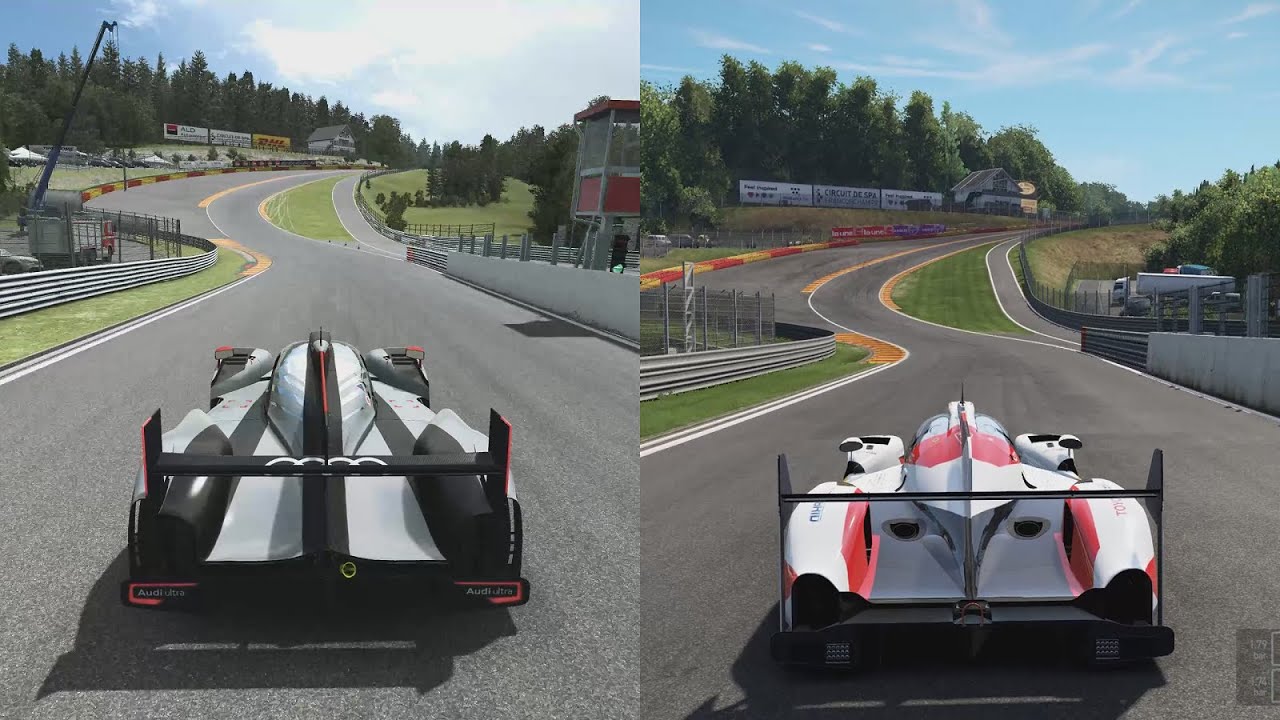 Eau Rouge Corner at Spa in 30 different racing games (Forza, Gran Turismo and many more)
