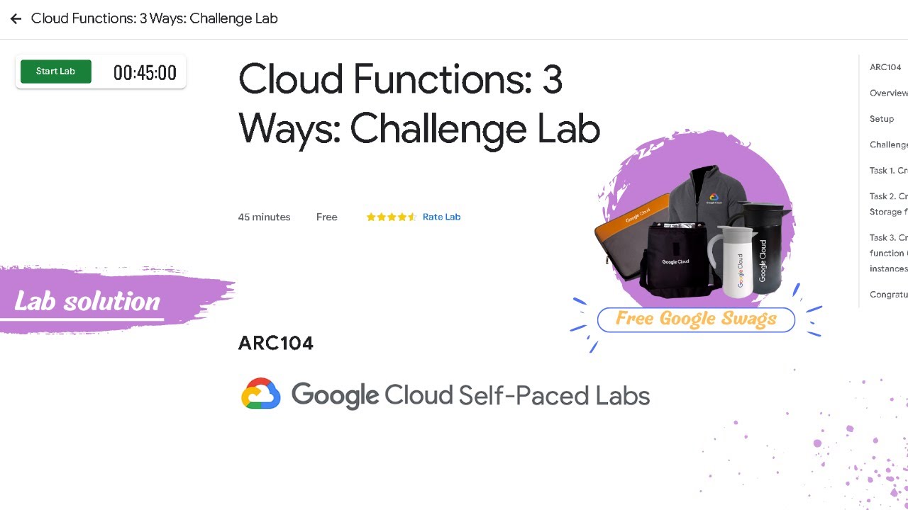Cloud Functions: 3 Ways: Challenge Lab Solution || #ARC104 || Arcade: Level 2 || Free Google Swags