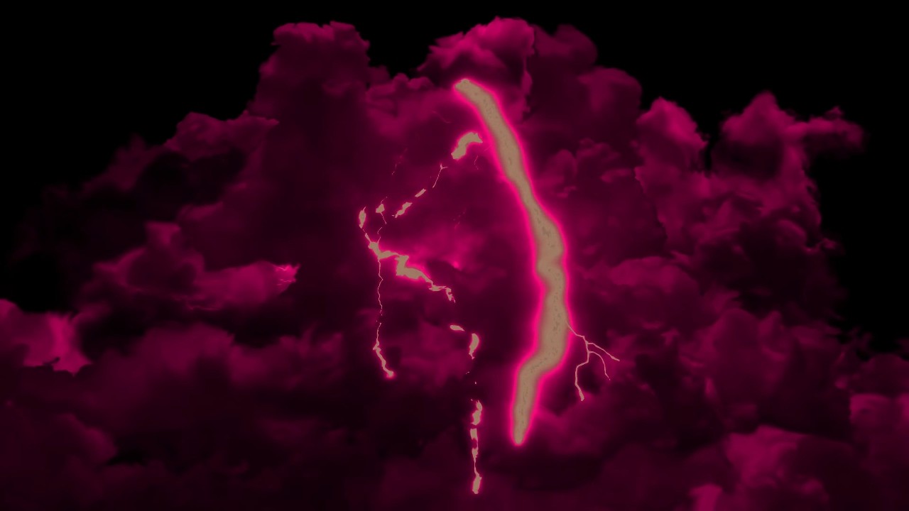 4K Pink Thunderstorm Flashing Lightning 3 Hour Nature Background Visual