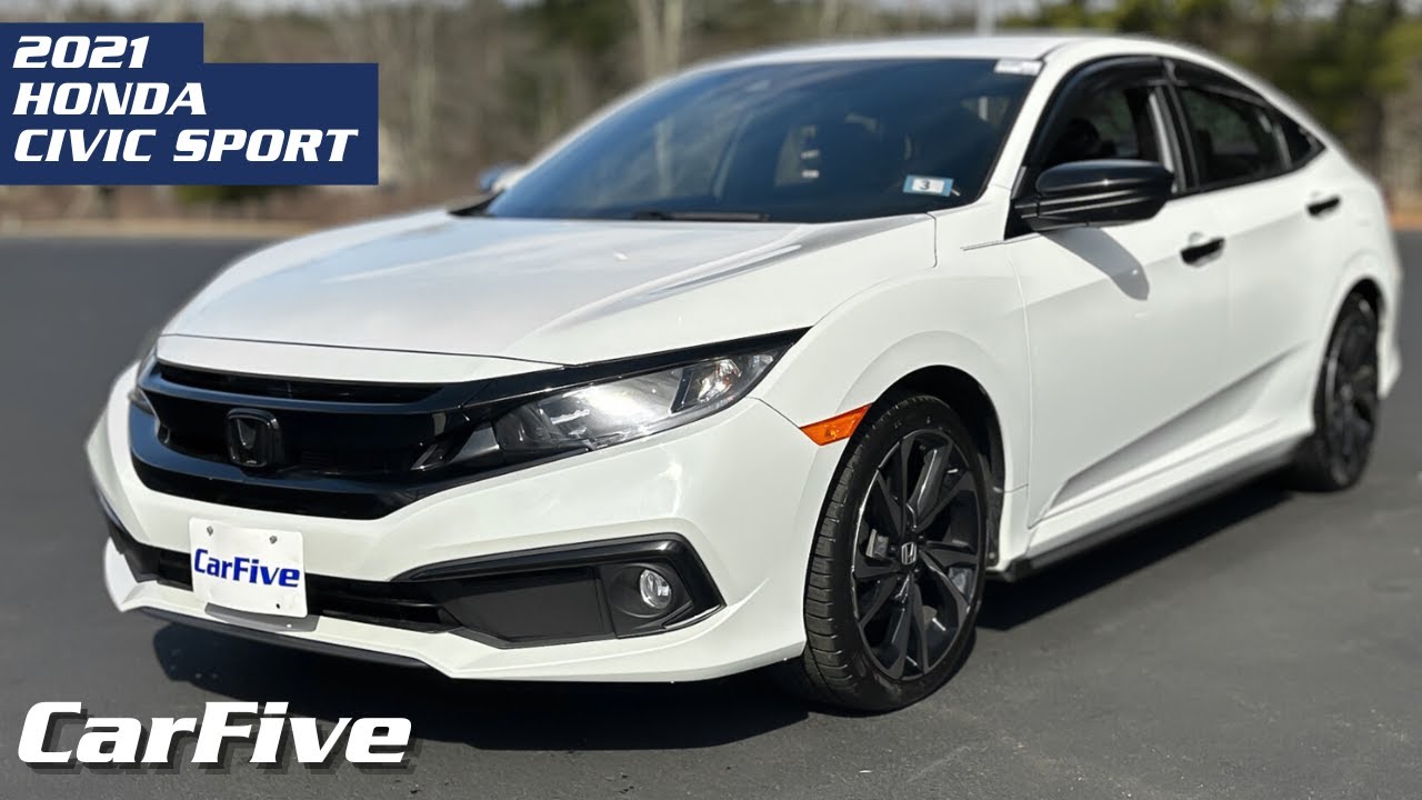 CarFive - White 2021 Honda Civic Sport FWD &ndash; Style & Performance