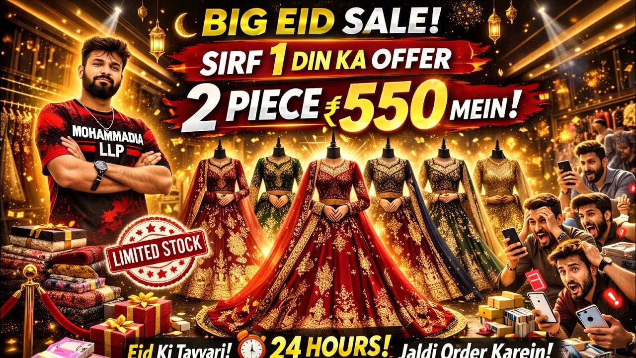 😱 Eid Special Sale | Designer 2 Piece Suits Sirf ₹550 | 24 Hours Offer | Mohammadia LLP