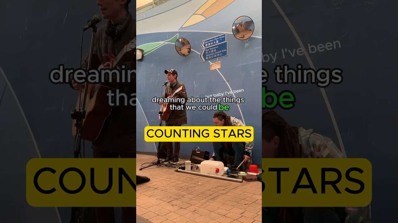 Singing ‘Counting stars’ ✨ in Hong Kong 