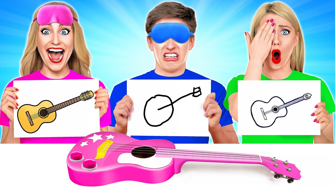 Compiten Quién Dibuja Mejor Con Los Ojos Cerrados Desafío por Multi DO Challenge