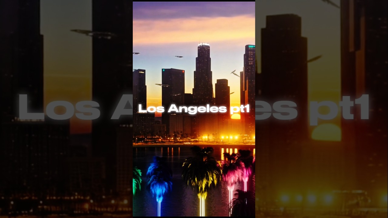 Los Angeles 2100: Futuristic Downtown 🌆🚀 #AI #LosAngeles #FutureCity #Cyberpunk #AIVideo #Shorts