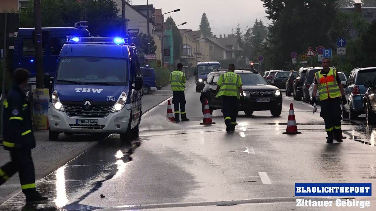 Neukirch Lausitz: Regenmassen sorgen für Hochwasser
