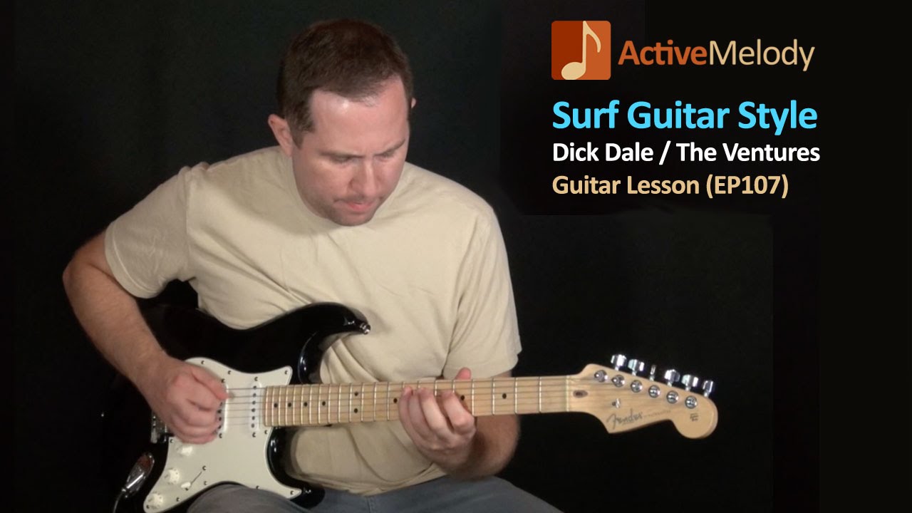 Simple Surf Lead and Rhythm Guitar Lesson - Dick Dale Style - EP107
