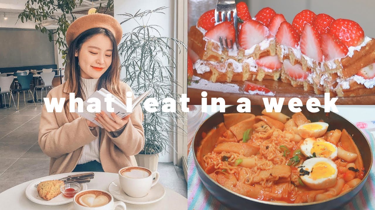 Life in Korea 🇰🇷 What I Eat in a Week | Grocery shopping, Cafes, Cooking at home