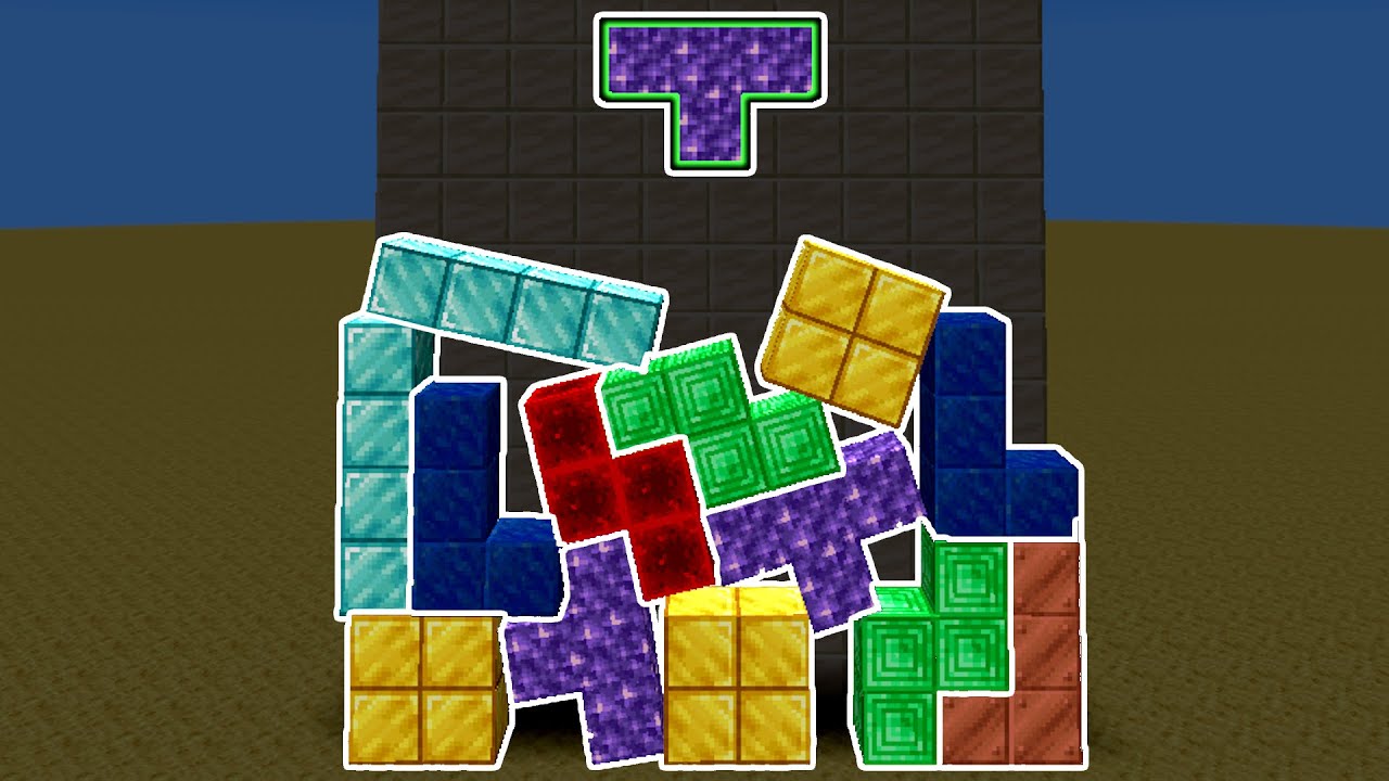 Jiggle Tetris in Vanilla Minecraft