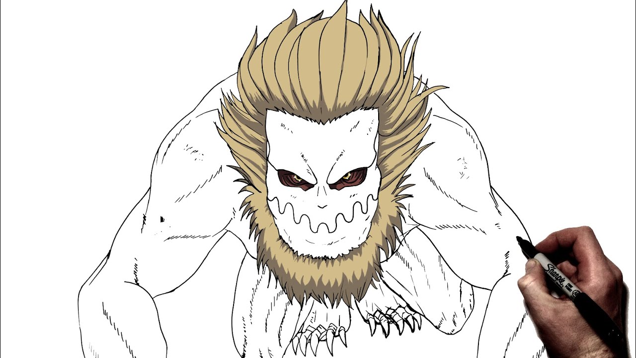 How To Draw Jaw Titan (Galliard) | Step By Step | Attack on Titan