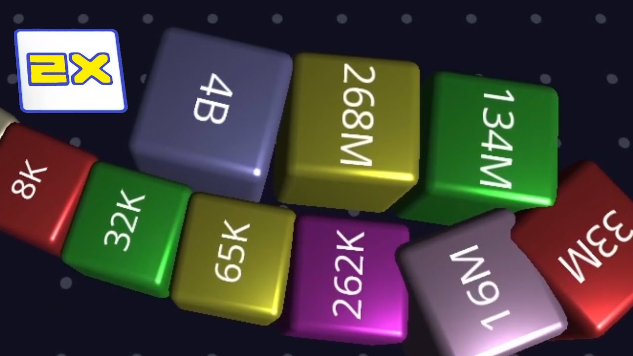 Cube 2048.io Game 🎲 A NEW GAME  🎲 CUBES SNAKE 2048.io Gameplay