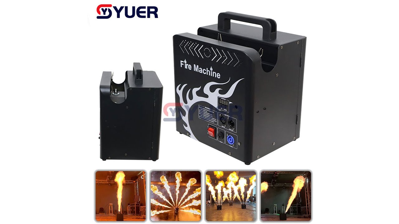 YUER&trade;️ Stage Fireworks 3 Heads Fire Height Flame Fire Machine
