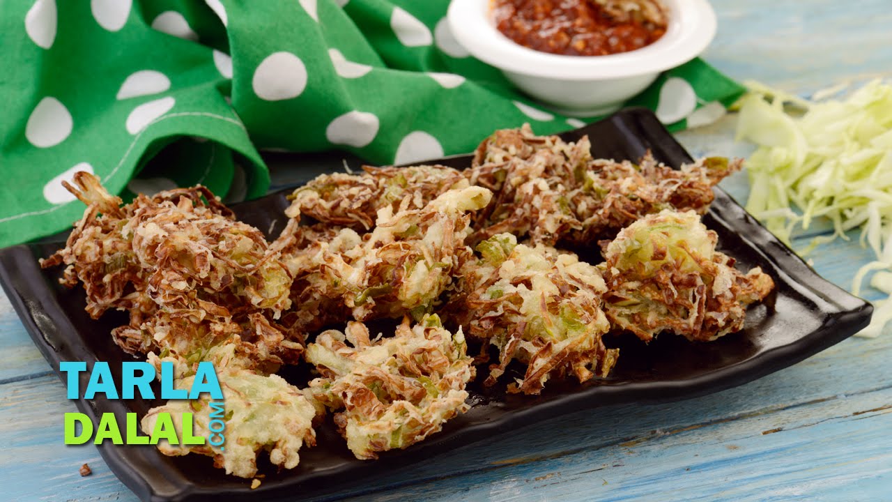 Chinese Pakodas, Mumbai Roadside Food, Pakora  by Tarla Dalal