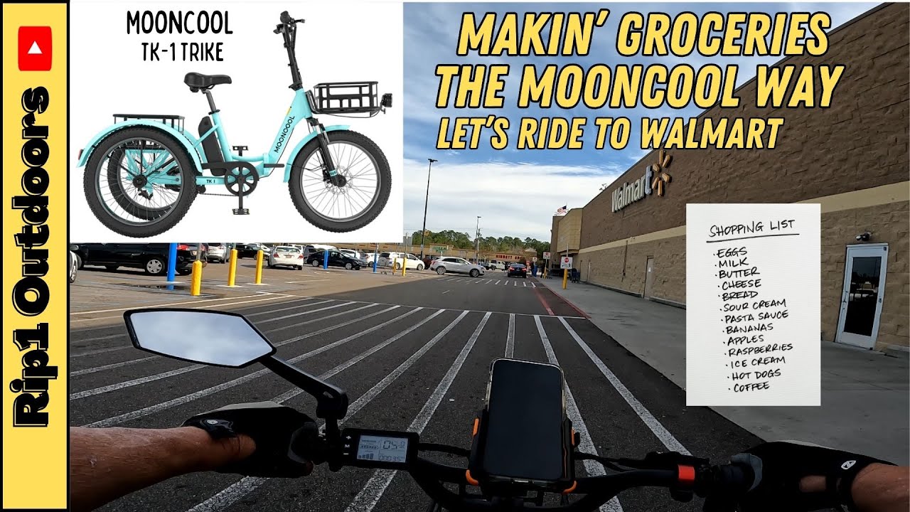 The Mooncool TK-1 Trike - Making Groceries At WalMart! #etrike #electrictrike