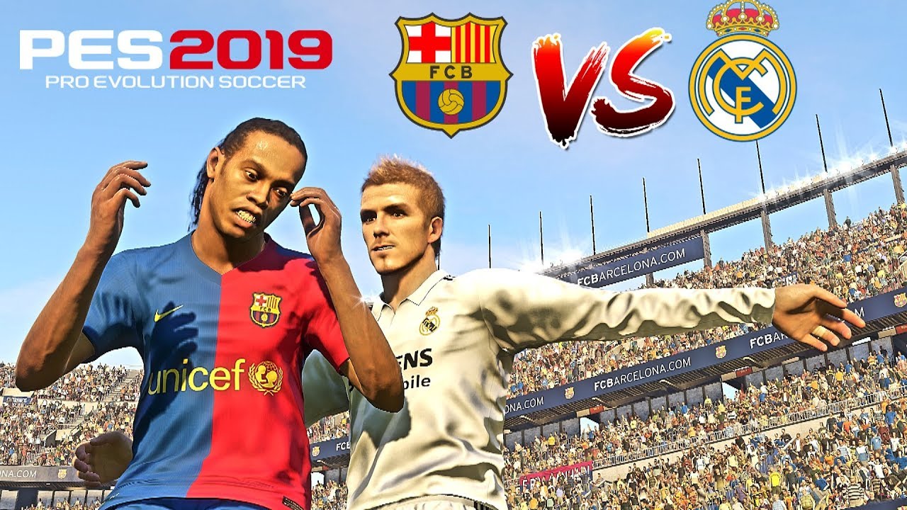 PES 2019 Realistic | Barcelona Legends Vs. Real Madrid Legends - El Clasico | Fujimarupes