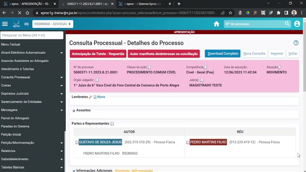 eproc em 8 minutos -  Aulas 4 e 5 - Embargos e Apelação / Contrarrazões