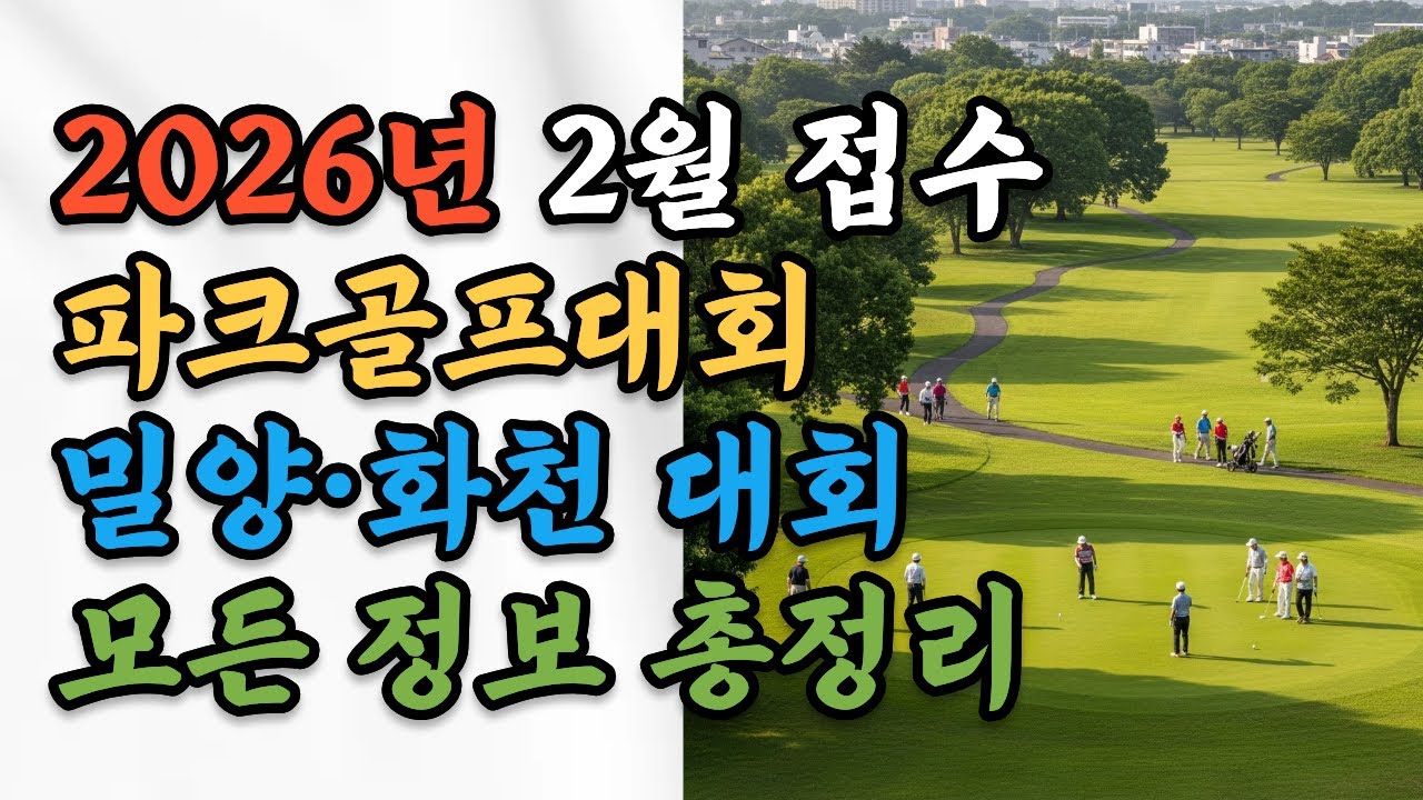 🚨2026년 2월 접수ㅣ파크골프 전국 대회 | 밀양·화천 참가 일정과 비용 완벽 정리