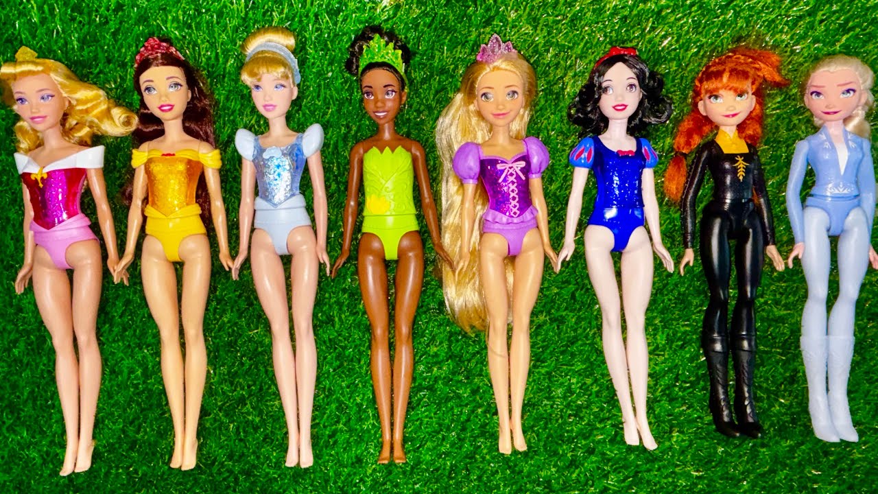 Disney Princess Doll Makeover ~ DIY Miniature Ideas for Barbie - Wig, Dress, Faceup, andMore! DIY