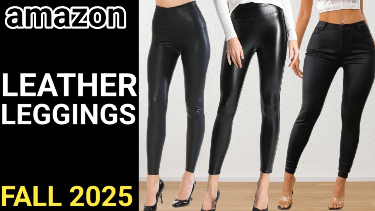 🔥10 BEST TRENDY LEATHER LEGGINGS FOR FALL 2025 ON AMAZON model try on haul