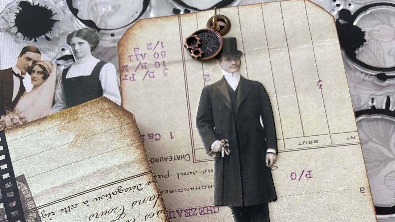 TUTO TAG AVEC POCHETTE SECRETE VINTAGE AVEC GLOBLELAND