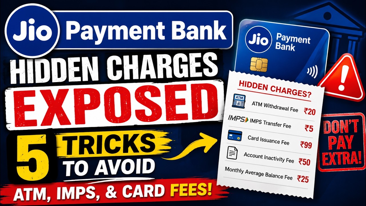 Скрытые комиссии Jio Payment Bank: разоблачение | 5 способов избежать сборов за банкоматы, IMPS и...