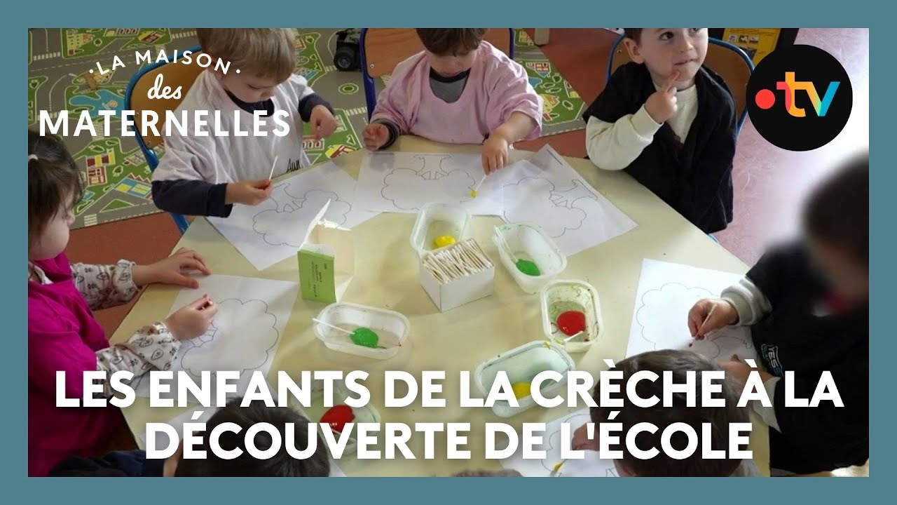 Les enfants de la cr&egrave;che &agrave; la d&eacute;couverte de l'&eacute;cole - La Maison des maternelles #LMDM