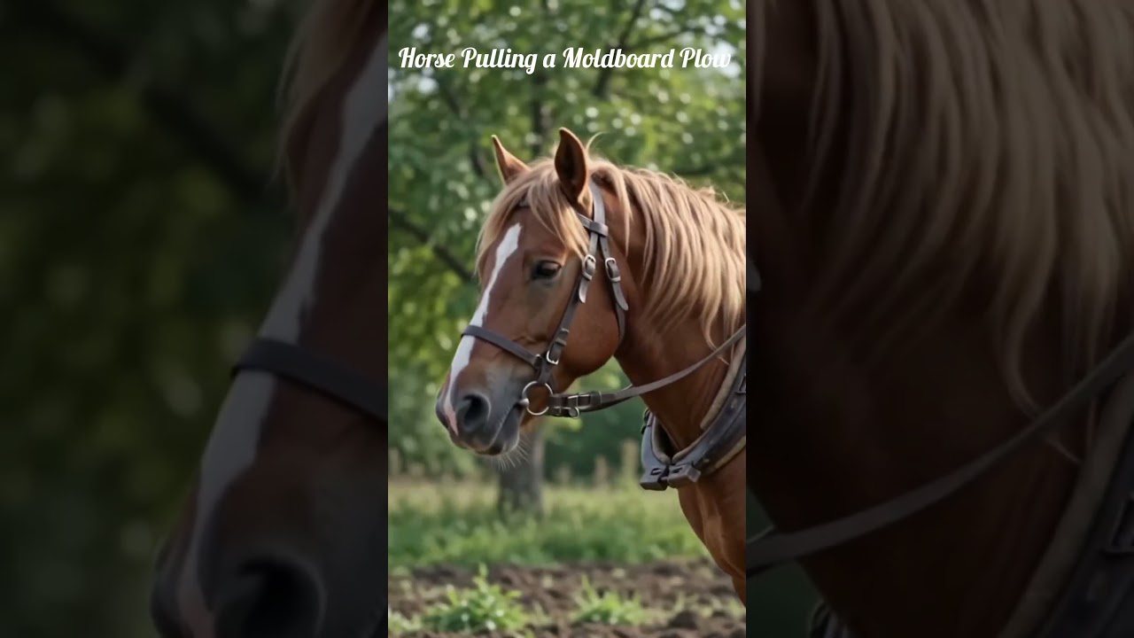 Horse Pulling Moldboard Plow | Traditional Farming in Action #horse #farming #farmlife #farmblog