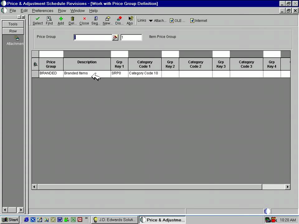 JD Edwards Advanced Pricing: Item Restrictions by Group
