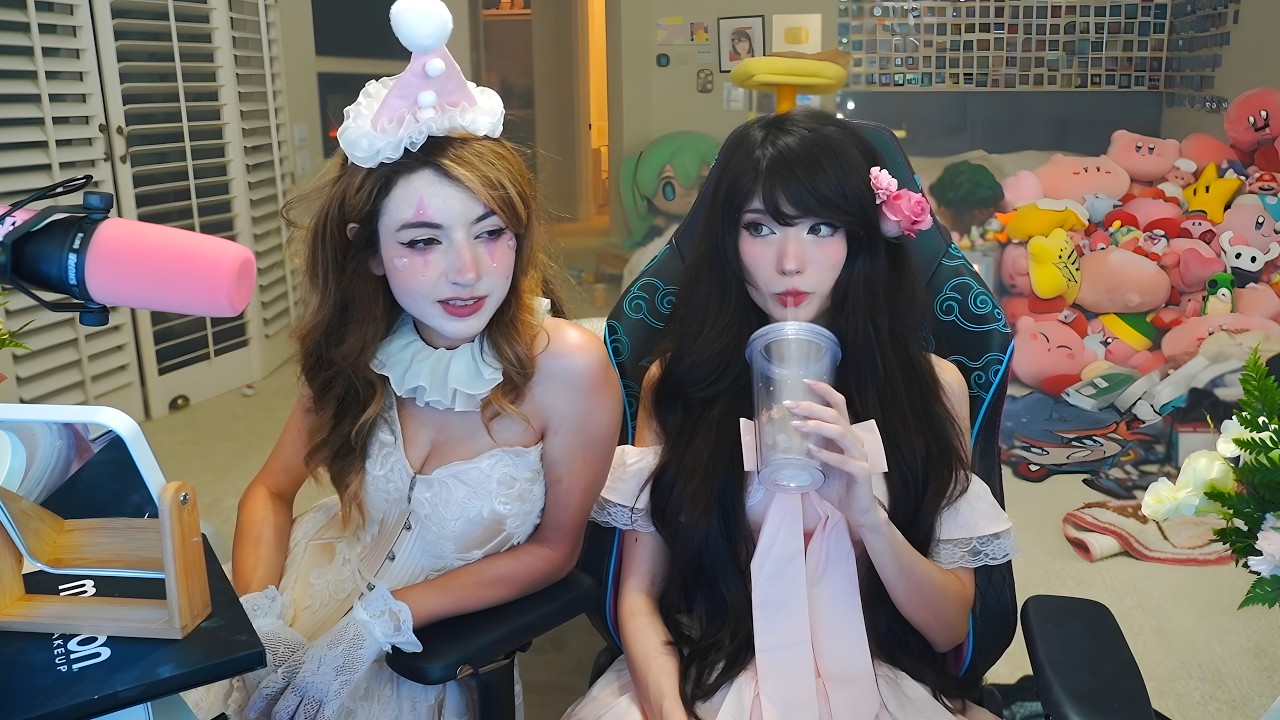 Emiru gives Bonnie clown makeup FT. Cinna