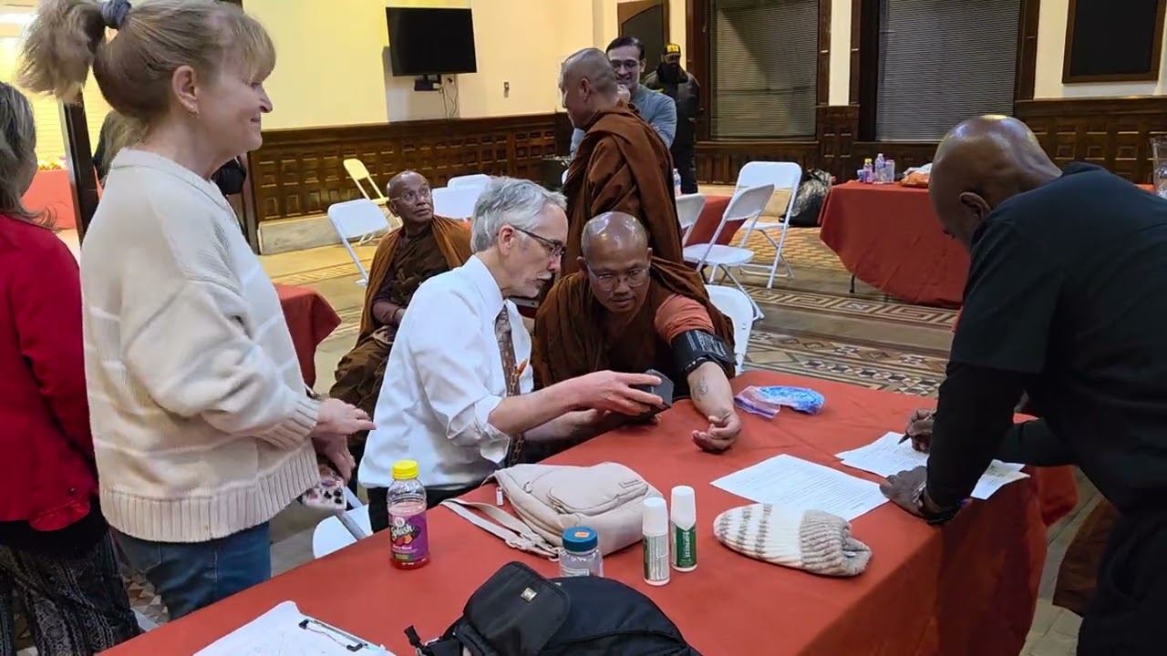 Dec 22, 2025: Walk For Peace by Buddhist Monks; Doctors & Nurses have come to check on pained Monks