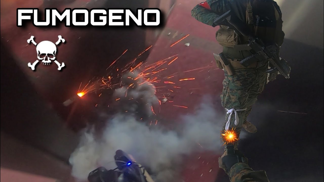 ESPLODE un FUMOGENO addosso e SPARO a un Compagno di Squadra - (Gameplay Partita Softair Urbano CQB)