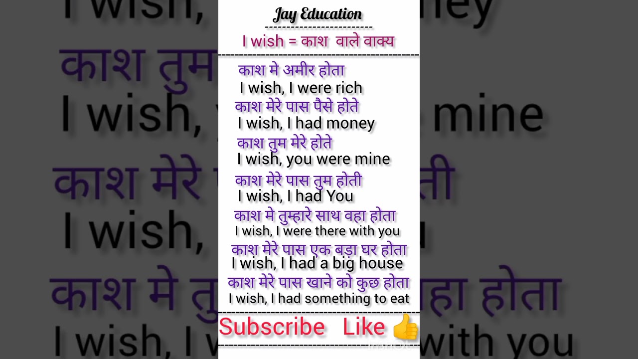 Use of, I wish, Sentence |Daily Use of, I wish Sentence |Spoken English Use of, I wish