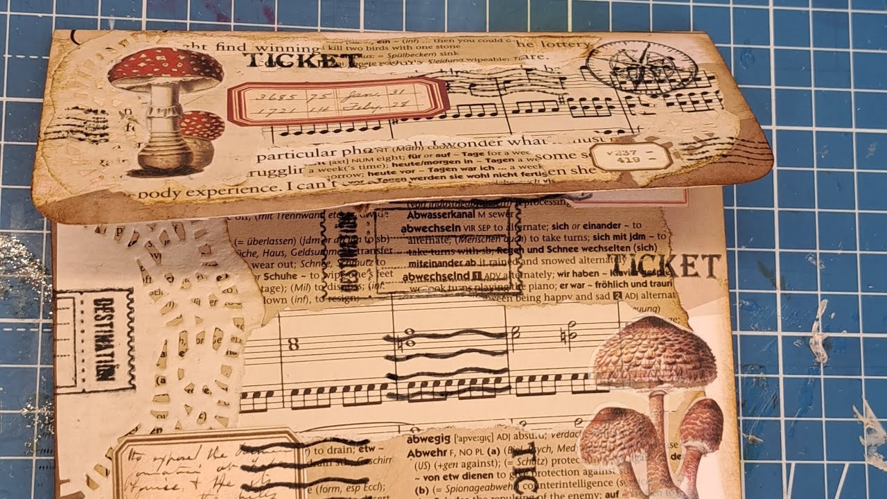 Vintage style flip down envelope