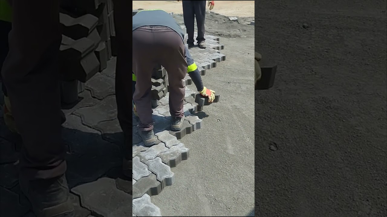 como instalar pedras de concreto #bloquete #paver#intertravado(2)