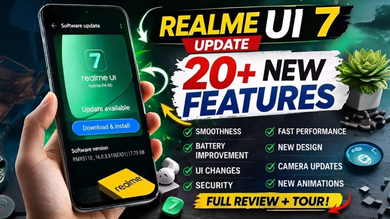 Realme P4 5G New Stable Update Realme UI 7 🎉 | 20+ features | #new #update #realme #realmeui7 