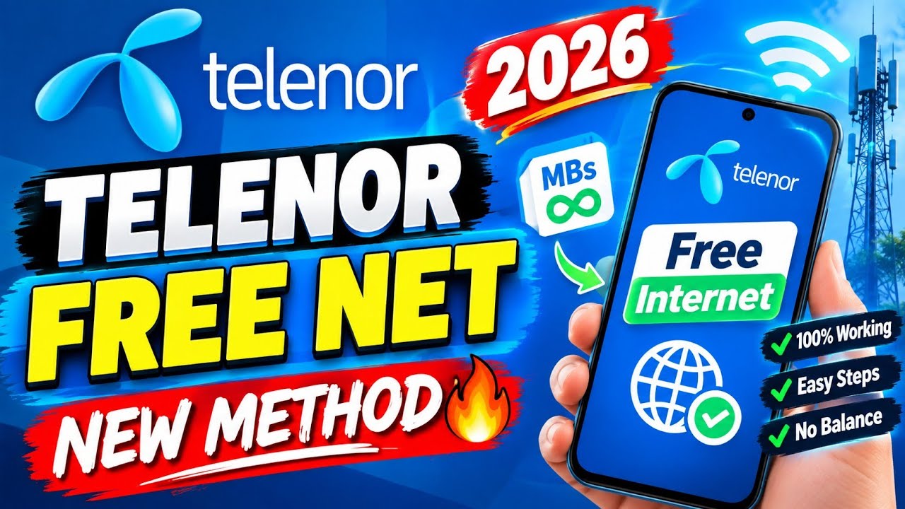 Telenor New Free Internet Method 2026 | 100% Working Free MBs Trick | Telenor Free Internet 