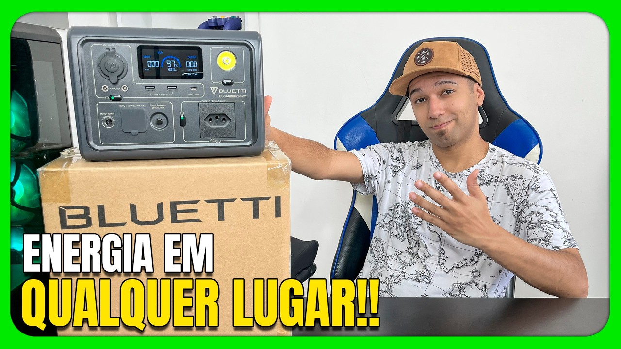Sem Energia Nunca Mais? Testei a Estação BLUETTI EB3A NA PRÁTICA!