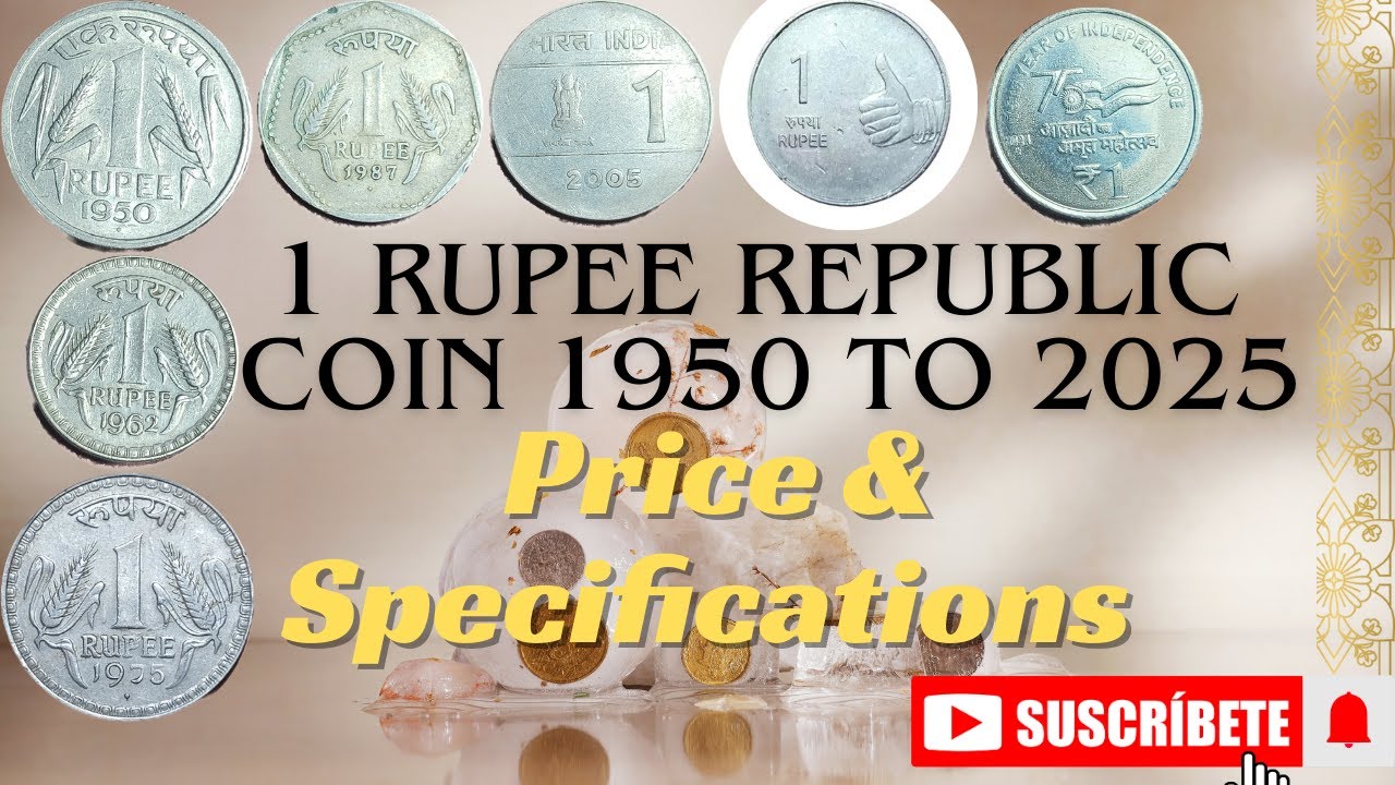 1 Rupee Coin India 1950–2025 | Evolution of India’s First Republic Coin #republiccoin